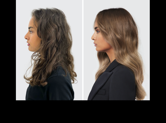 Smoky Hair modelka przed i po