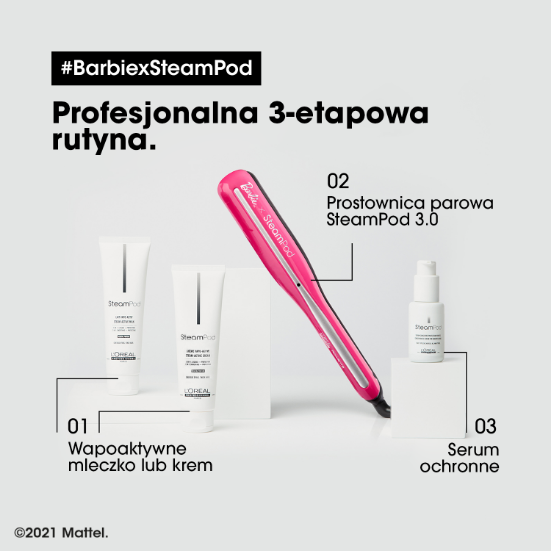 Rutyna prostownica SteamPod X Barbie